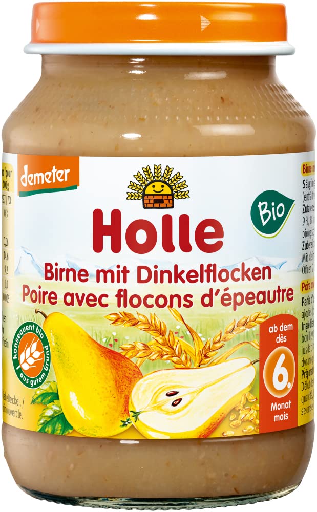Holle Bio Birne mit Dinkelflocken (6 x 190 gr)