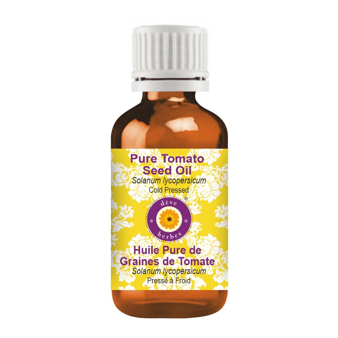 Deve Herbes Pure Tomato Seed Oil (Solanum Lycopersicum) 100% Natural Therapeutic Grade 30 ml (1.01 oz)
