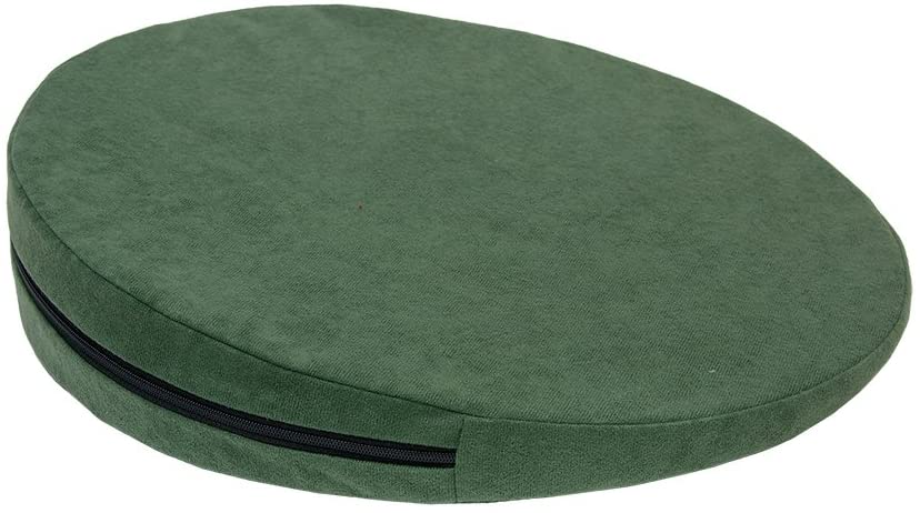 Wedge Cushion, Round, Diameter 36 Cm, 100% Cotton Cover Green Cushion Seat 