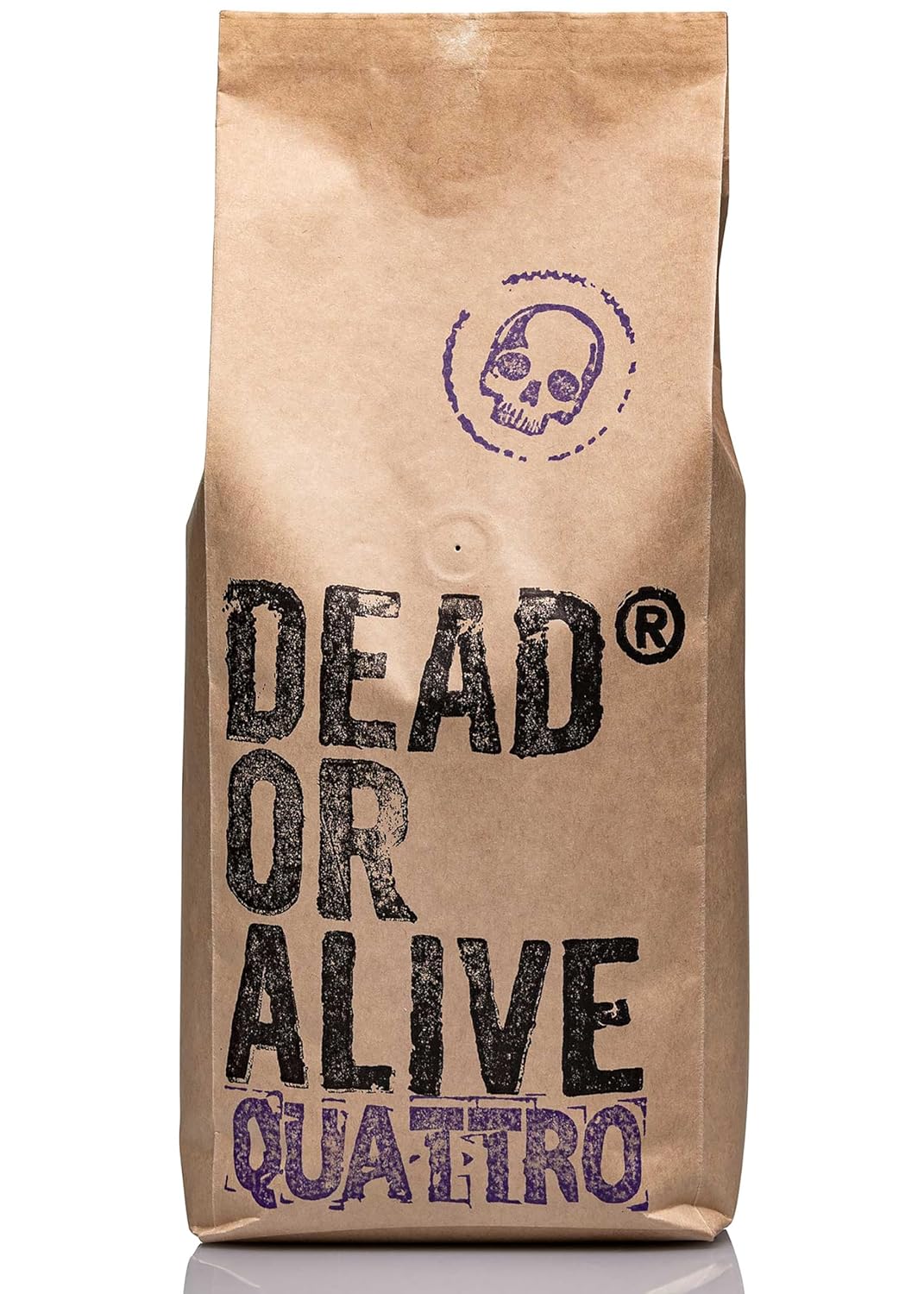 DEAD OR ALIVE Coffee Beans Crema for Fully Automatic Machine - Quattro \"Special Edition\" 1 kg - Robusta and Arabica Mix - Strong Italian Manufactory Coffee - Whole Beans