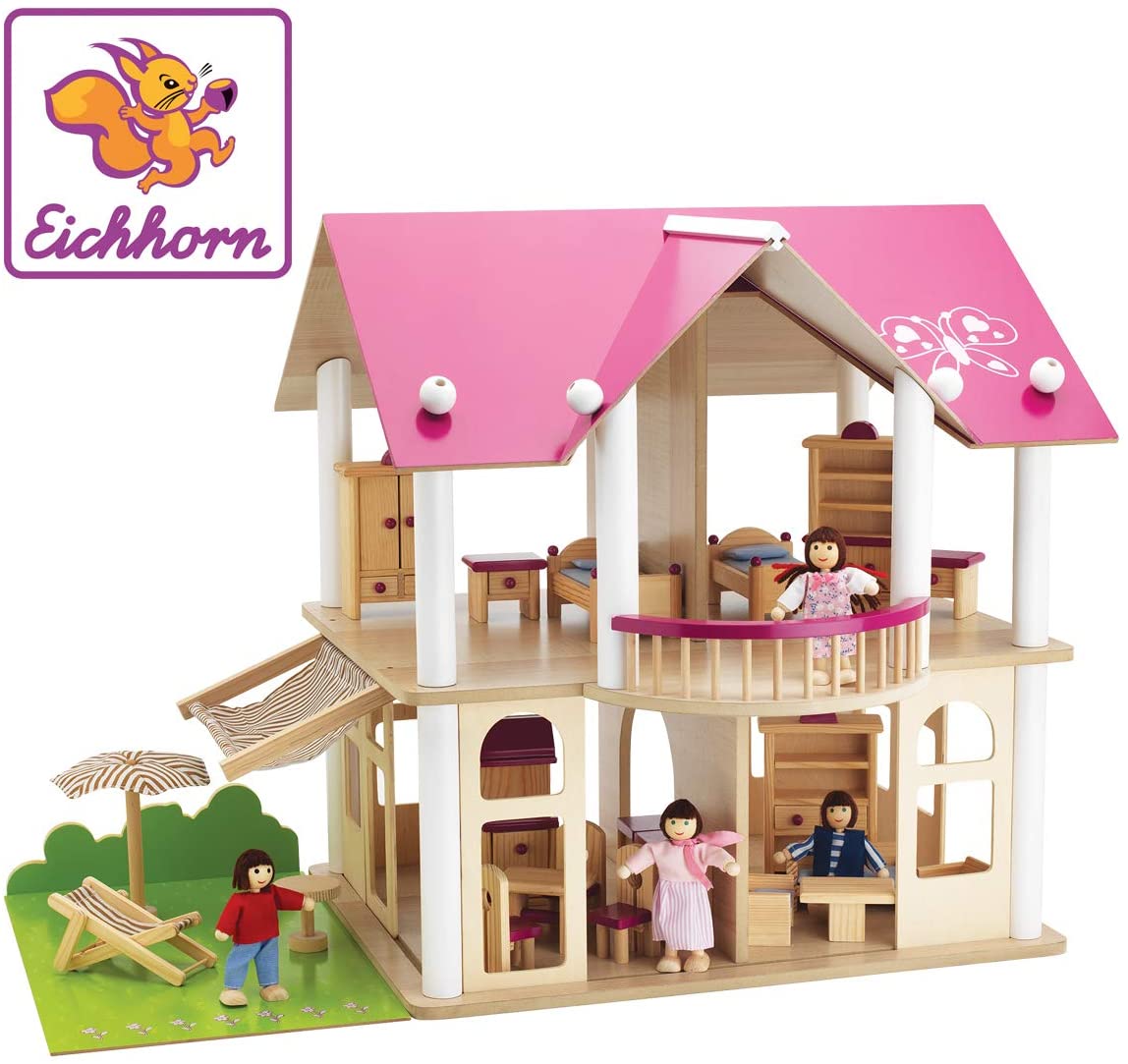 Eichhorn 2513 Dolls Villa With Figures And Furniture