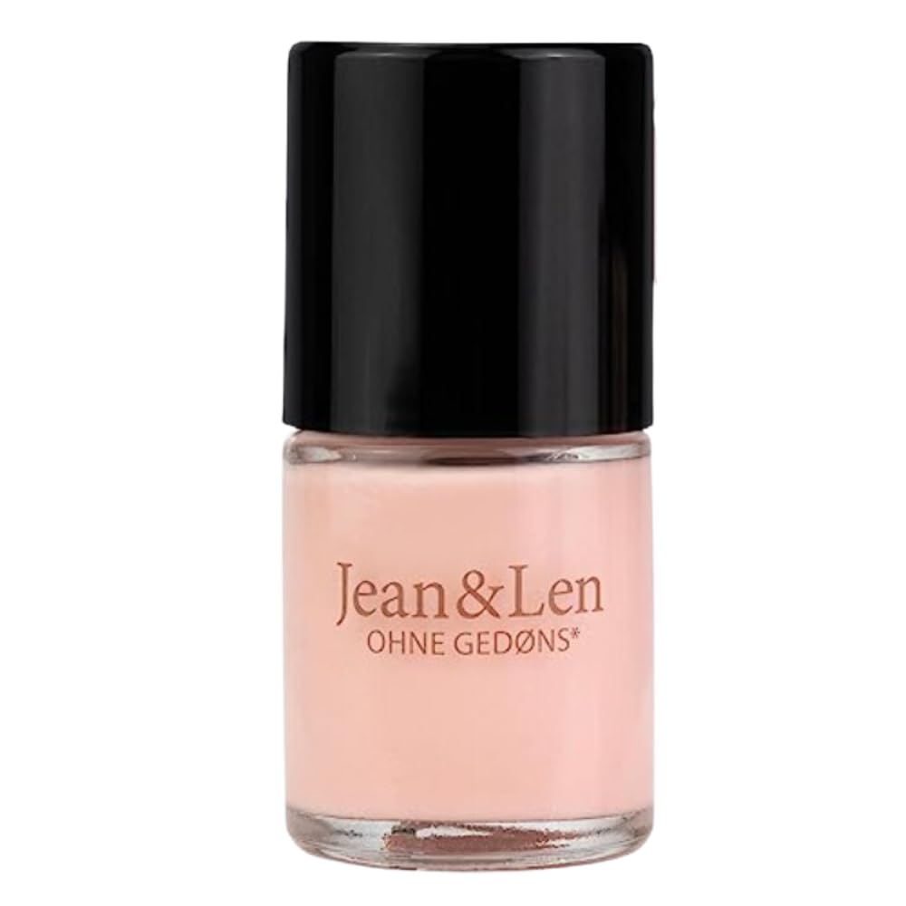 Jean & Len Plant-based Nail Polish Soft Rosé (205), Quick-Drying Texture, Highly Pigmented Formula, Plant-Based & Vegan Nail Polish, with Wide Brush, Silicone-Free & Paraben-Free, 12 ml