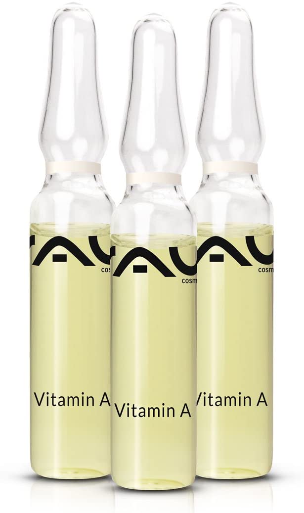 cosmetics RAU Vitamin A Ampoules x 2 ml Set of 3 Modern Active Ingredient Complex with Milk Proteins, Hyaluronic Acid, Panthenol, Ceramide for Mature, Regenerationsbedürftige and highly stressed skin.