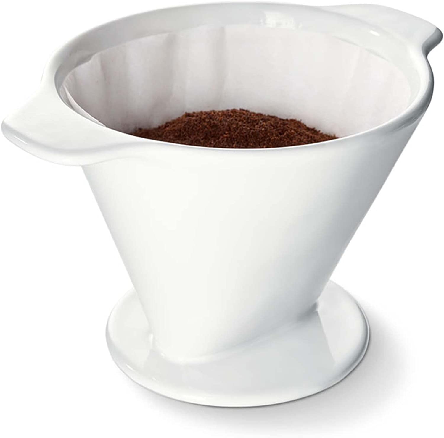Tchibo Coffee filter, hand filter, hand infusion, filter size 1x4, dishwasher-safe, ceramic, white