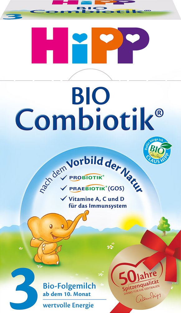Hipp Bio Combiotik 3 Folgemilch - ab 10. Monat, 12er Pack (12 x 600g)
