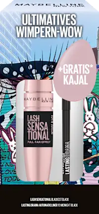 Mascarase set Sensational Blackest Black, 9.5 ml & free Lasting Drama Liner Black, 1 pc