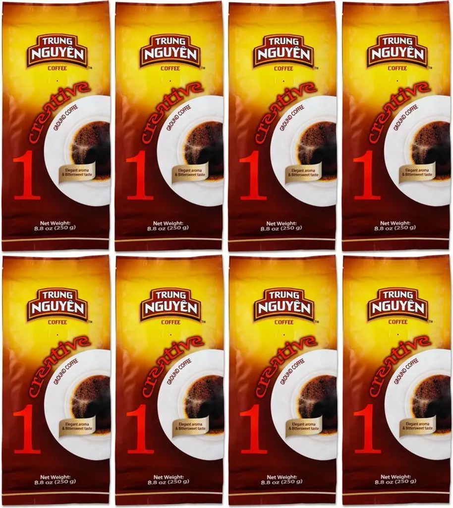 8-pack Trung Nguyen Robusta ground coffee (8x 250g) Creative No. 1 | Vietnam