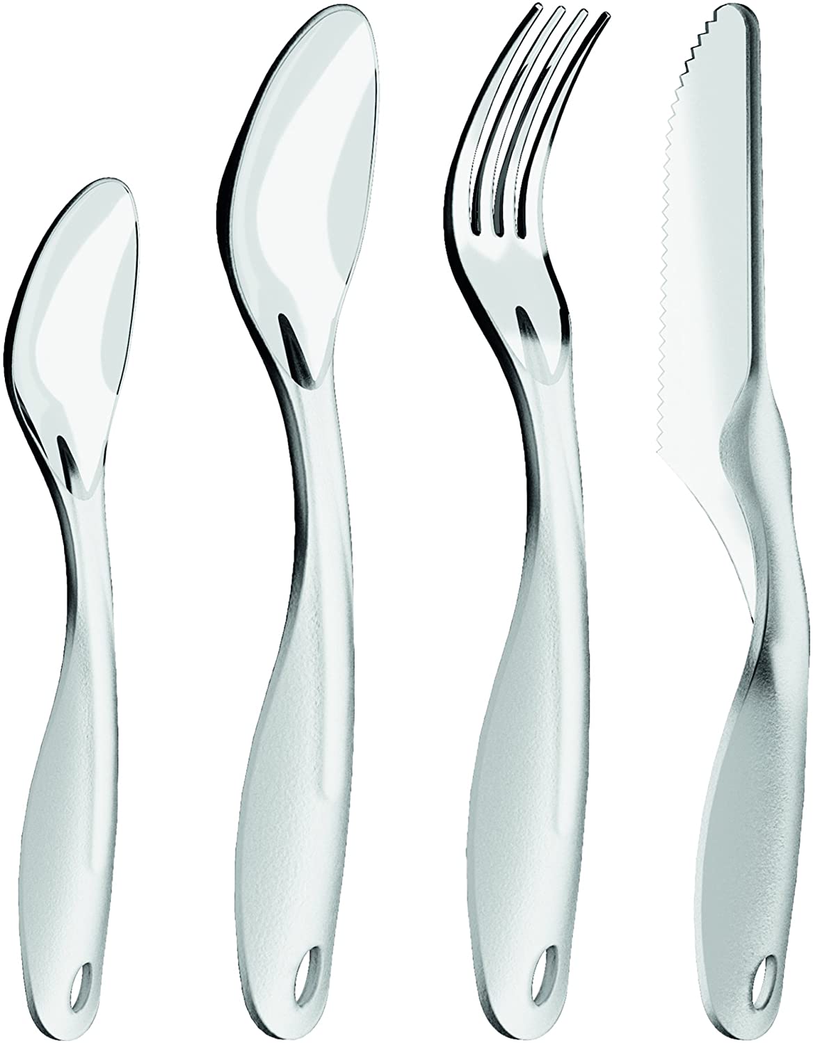 Bodum New York Picnic Cutlery Set of 4 Clear Plastic 1.6 x 7 x 23.6 cm 4 Units
