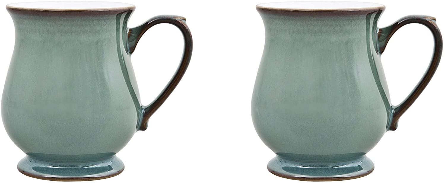 Denby Azure Stoneware, Regency Green, 2 Craftsman Mug Set