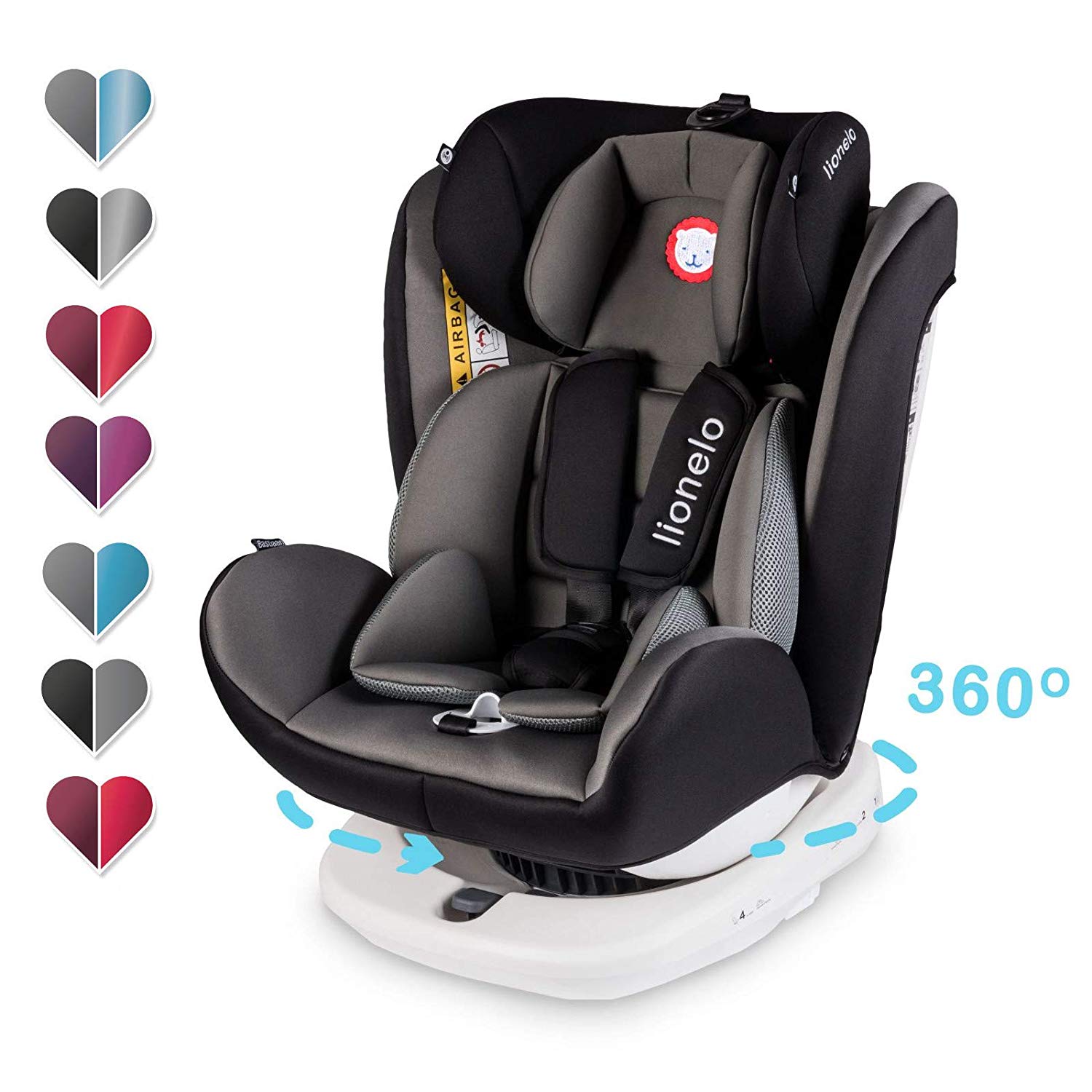 Lionelo Bastiaan Child Car Seat From Birth Group 0+ 1 2 3 (0 - 36 Kg), Isof