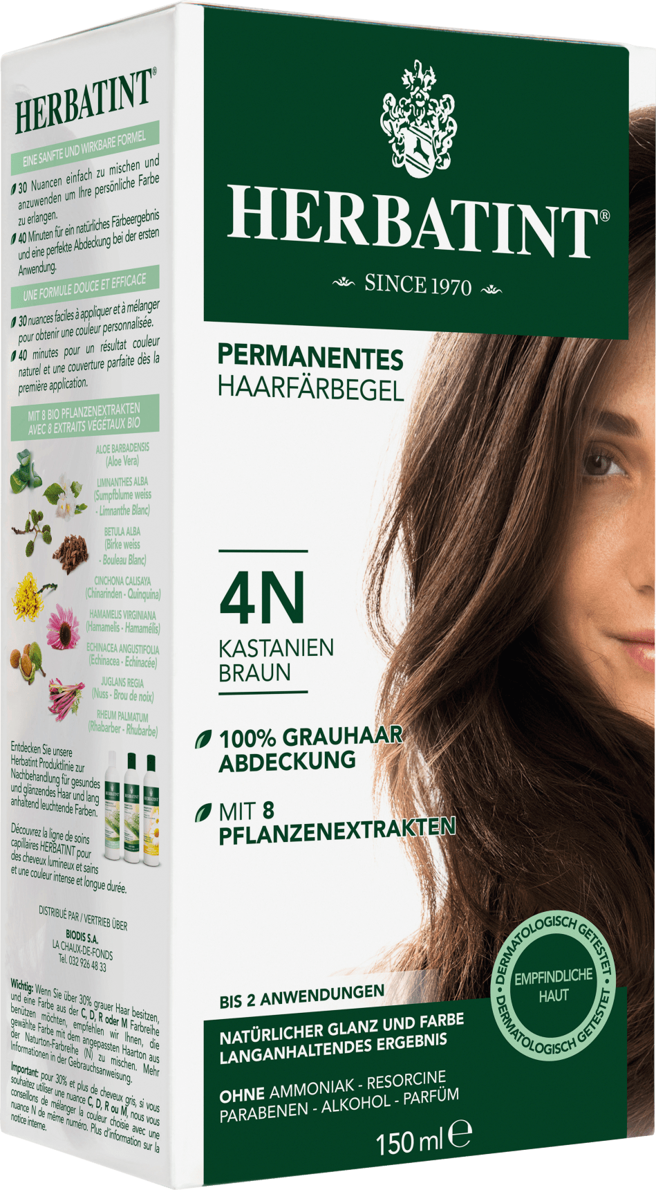 Hair Color Gel Maroon 4N, 1 Pcs