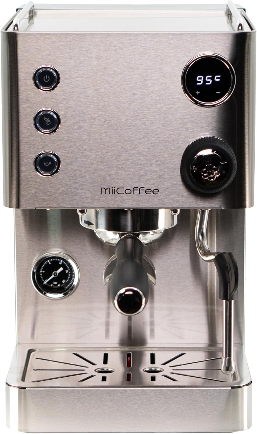 MiiCoffee Apex Espresso Machine V2 Brushed Stainless Steel