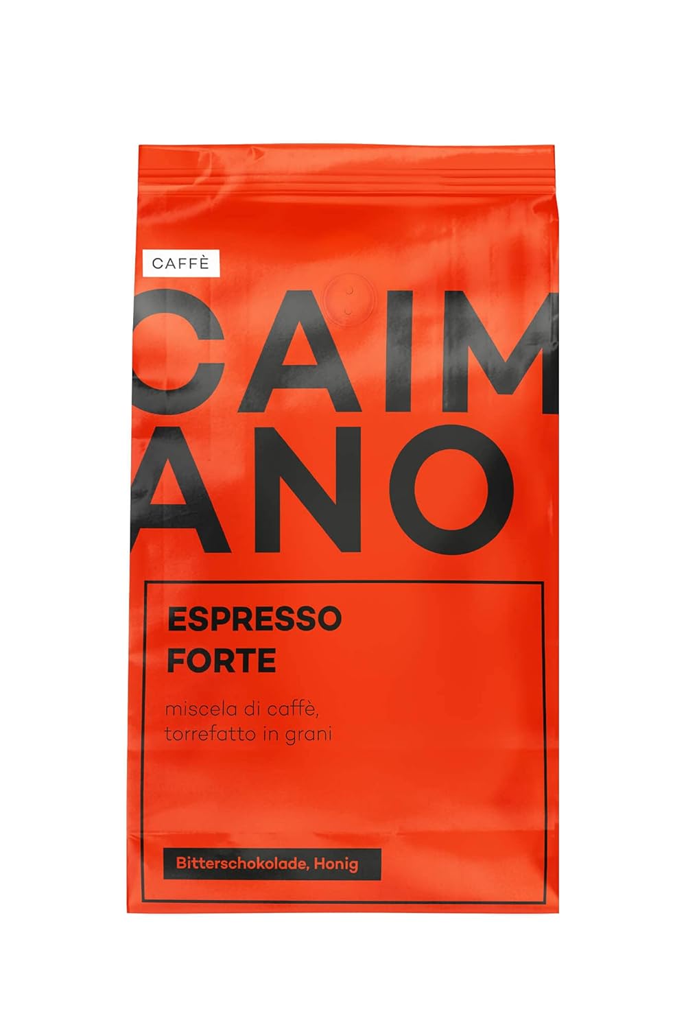 CAIMANO® Espresso Forte (1 kg) Whole Espresso Beans - Ideal for Portafilters & Fully Automatic Coffee Machines - 100% Robusta - Italian Style Dark Roast, Chocolate & Sweet, Low Acid, Velvety Crema