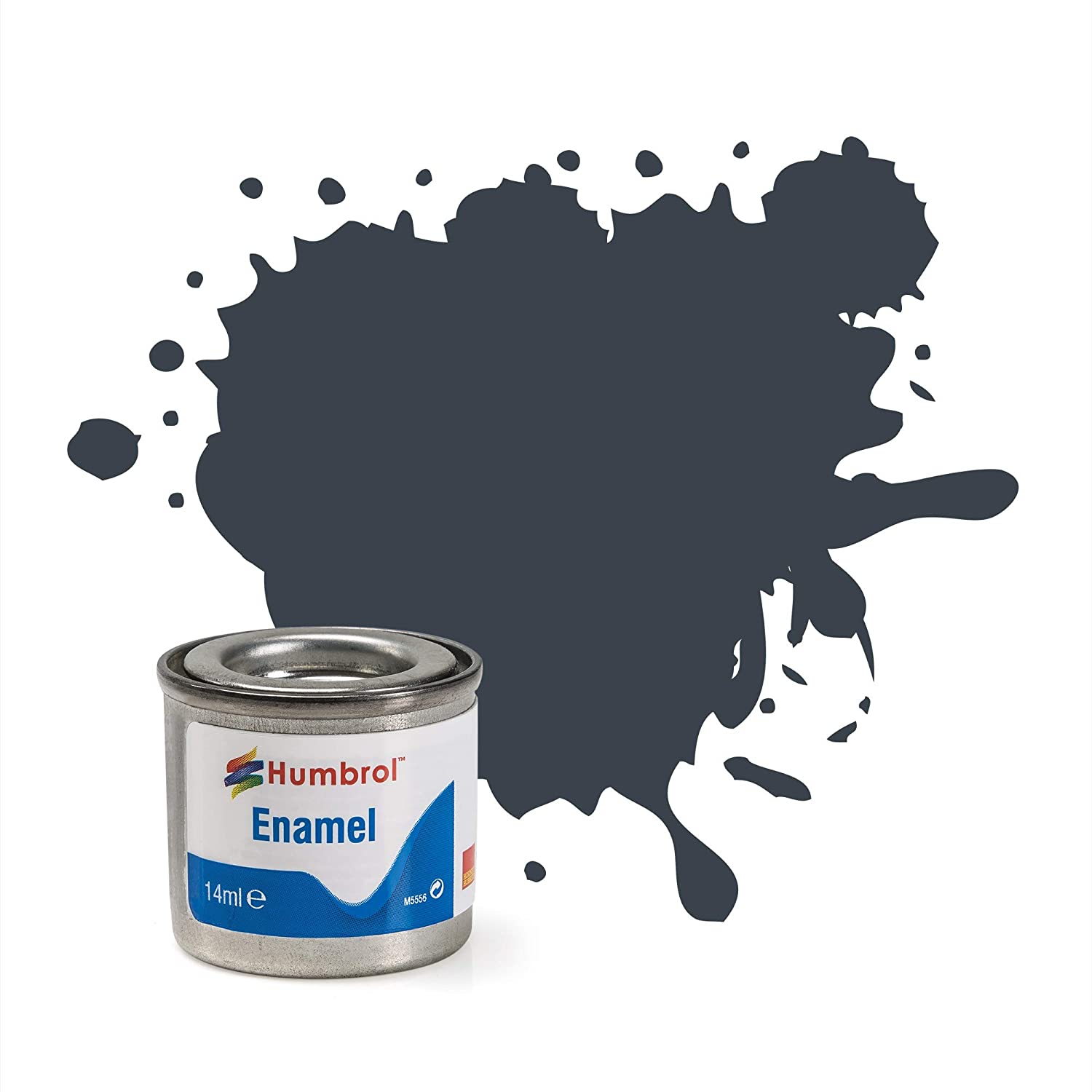 Humbrol 14 ml No. 1 TINLET Enamel Paint 32 (Dark Grey Matte)