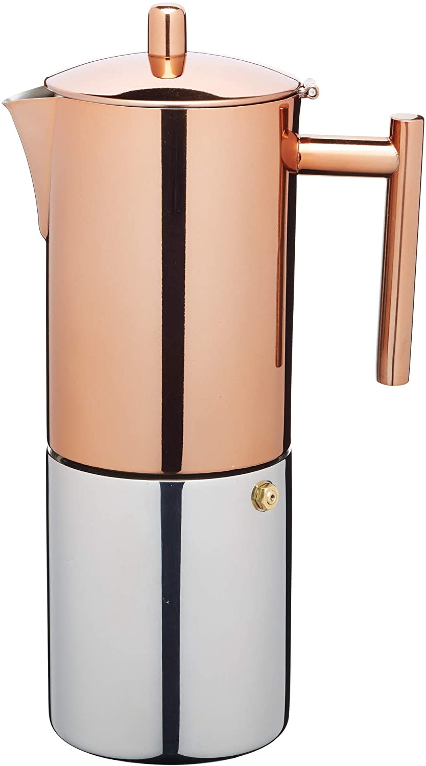 Kitchen Craft KCLXCOF10CUP Le Xpress Espresso Maker for 10 Cups Stainless Steel / Copper 12 x 17 x 22 cm Brown/Grey
