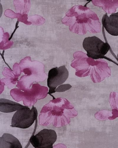 15705 ? Idyllia Black, Grey & Purple Floral Gallery Wallpaper