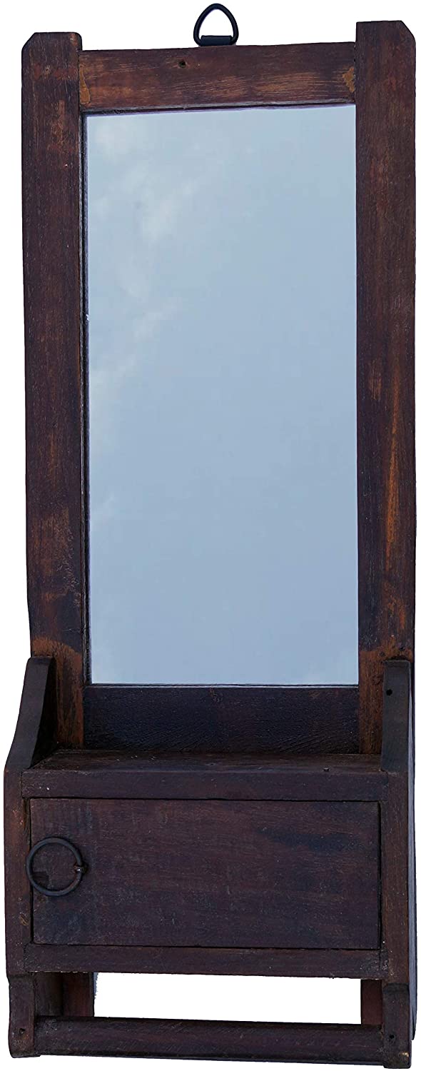 Guru-Shop Model 1 Antique Mirror with Shelf 46 x 18 x 8 cm Mirror, Model 12