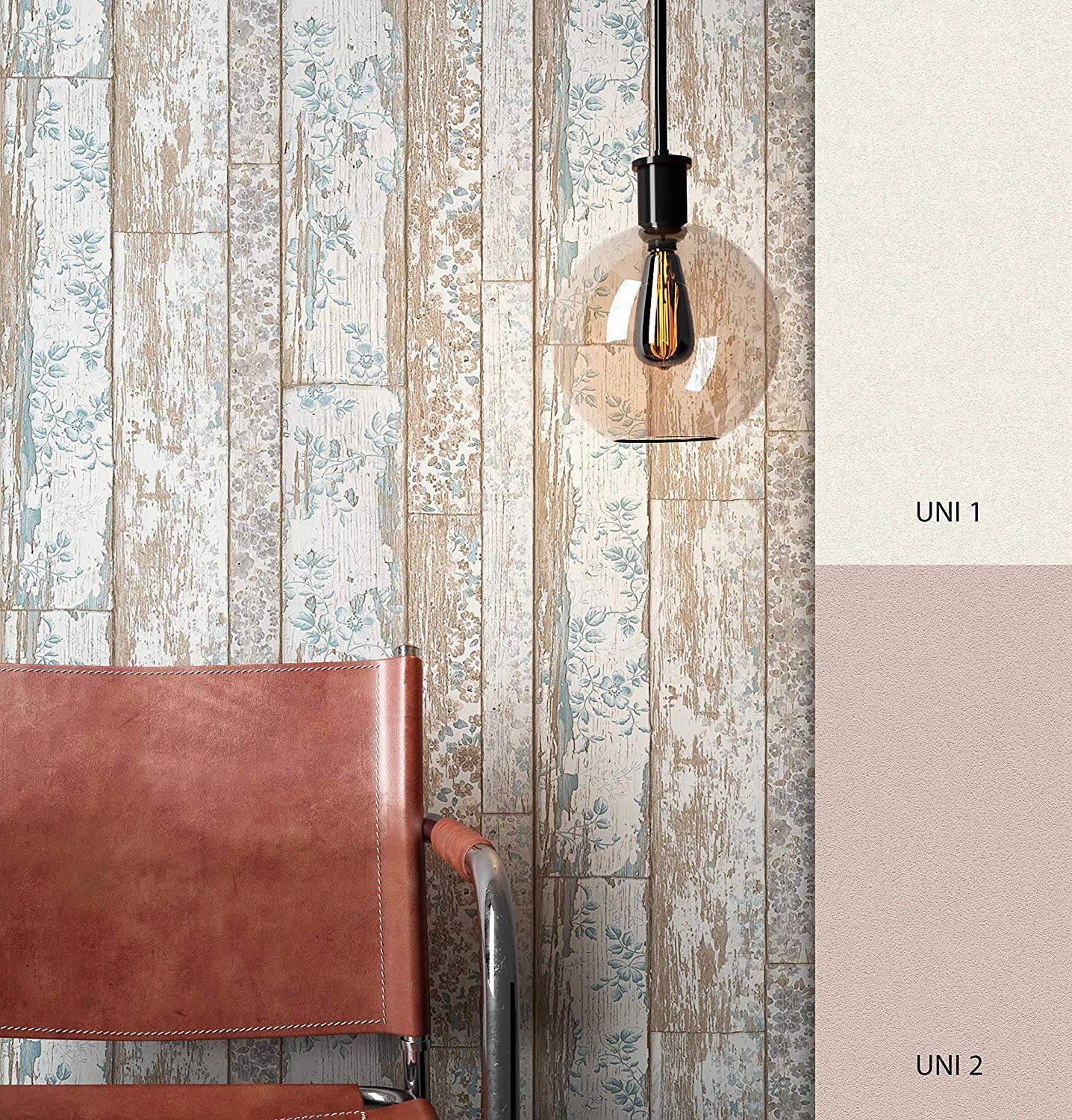 Newroom Wood Wallpaper Beige Wooden Beams Country House Non-Woven Wallpaper