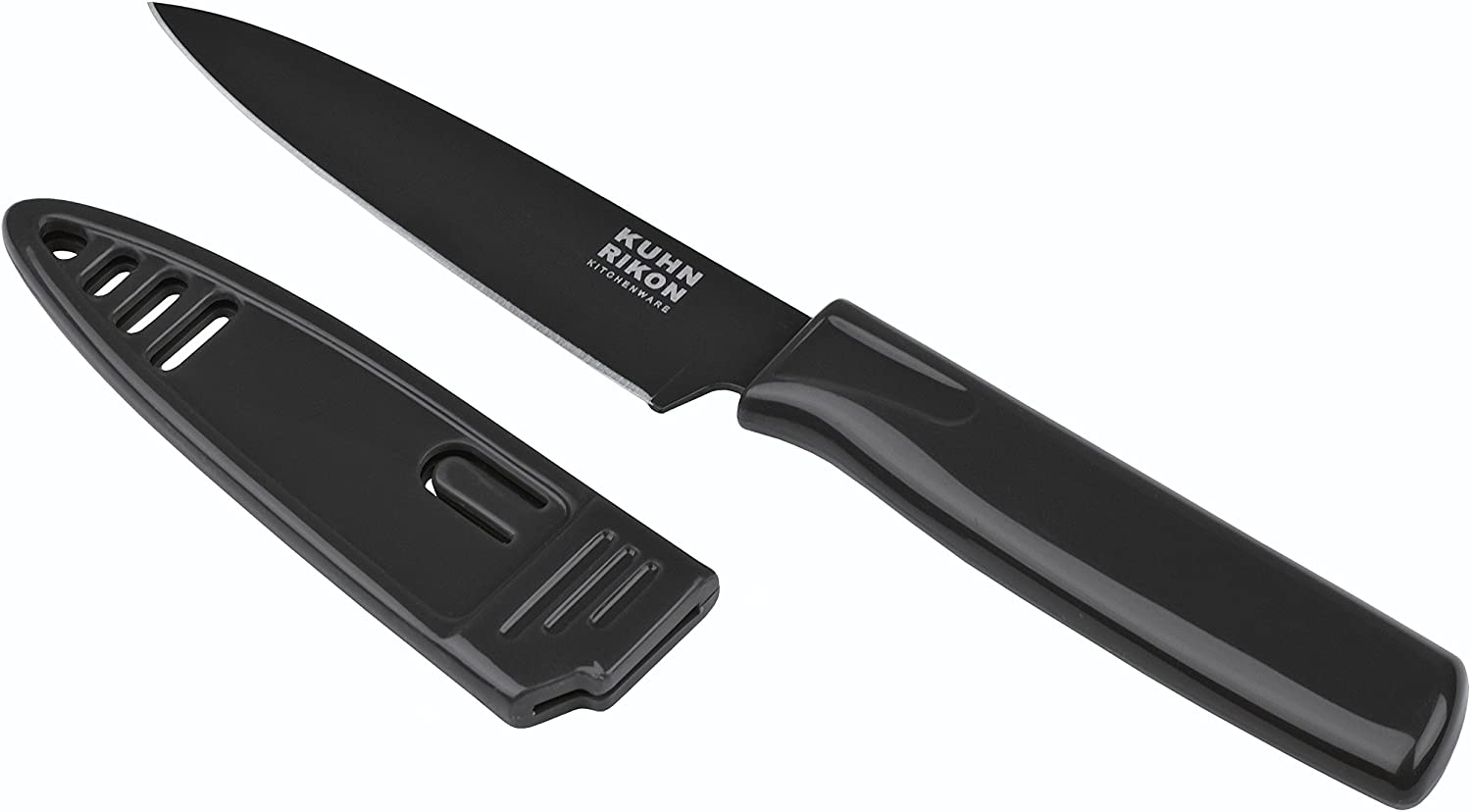 Kuhn Rikon Colori 22816 Knife Vegetable Knife 1 Peeling Knife Blade Guard – Black