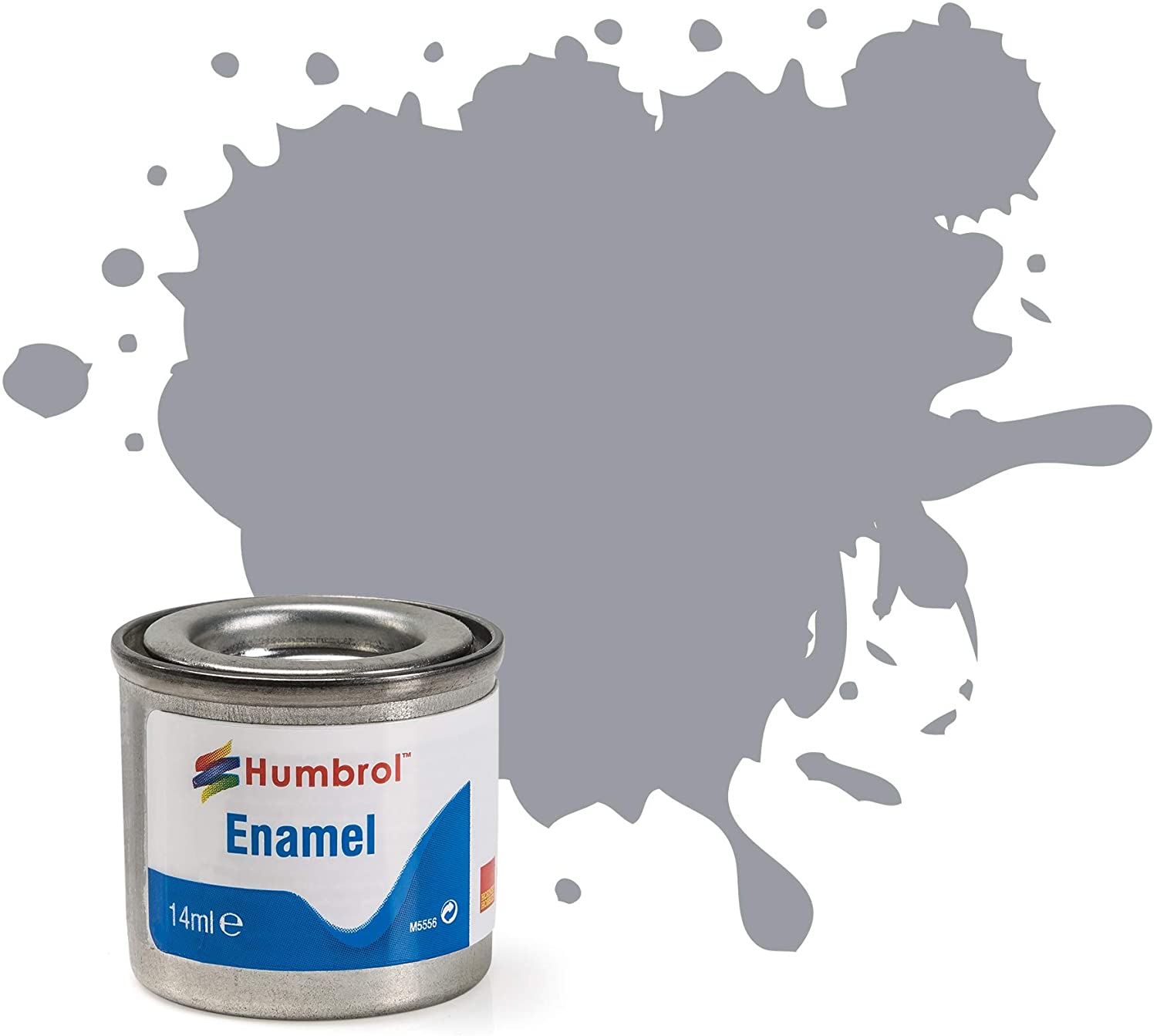 Humbrol Enamel Paint 14ml No.1 Colour 64 Light Grey Matt