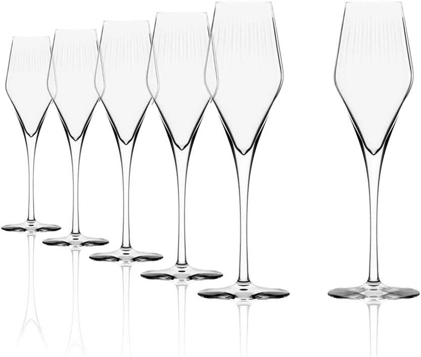 Stölzle Lausitz Champagne Glass Symphony / Elegant Champagne Glasses Set of 6 / High-Quality Crystal Glass / Aperitif Glasses / Prosecco Glasses / Champagne Flood