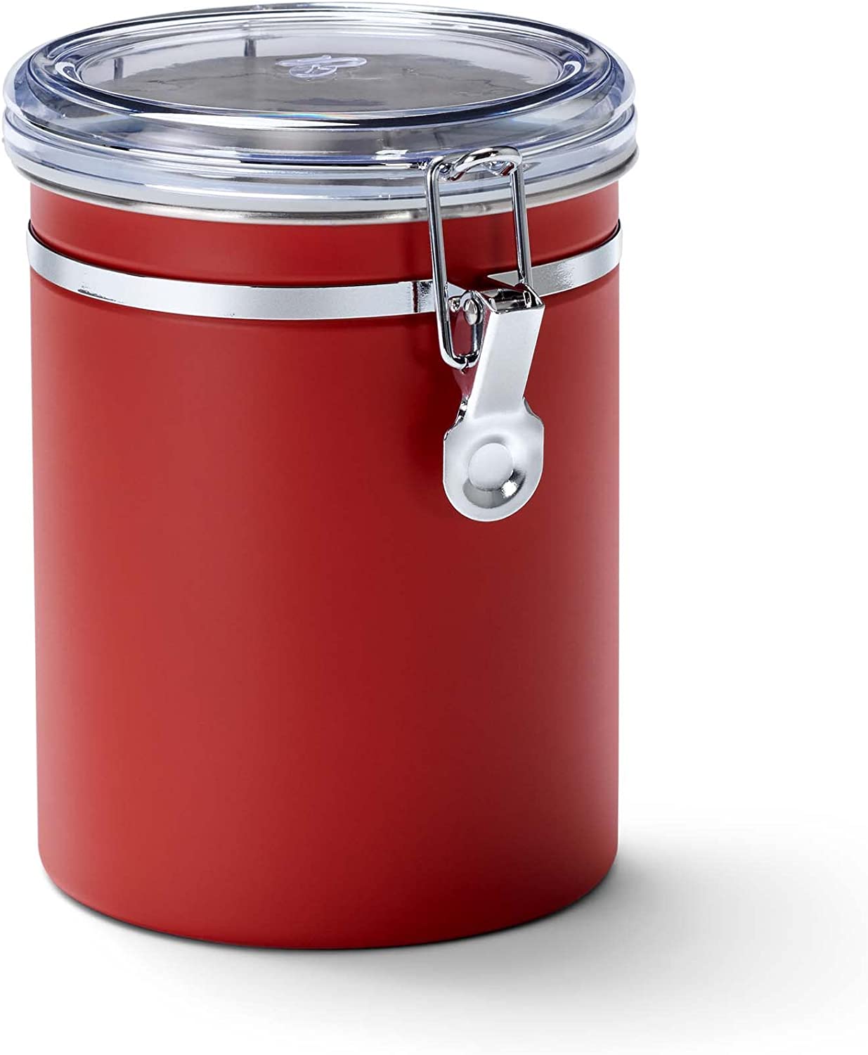 Tchibo Aroma Tin Coffee Canister, 500 g Filling Volume, Aroma-Proof, Stainless Steel, Red