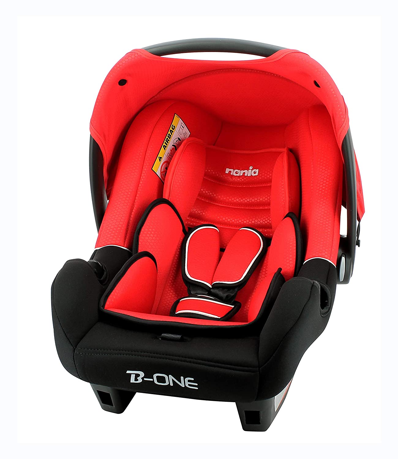 nania Beone Car Seat Group 0+ (0-13 kg) Back to Road - Side Protection - 4 Stars ADAC Luxe Red