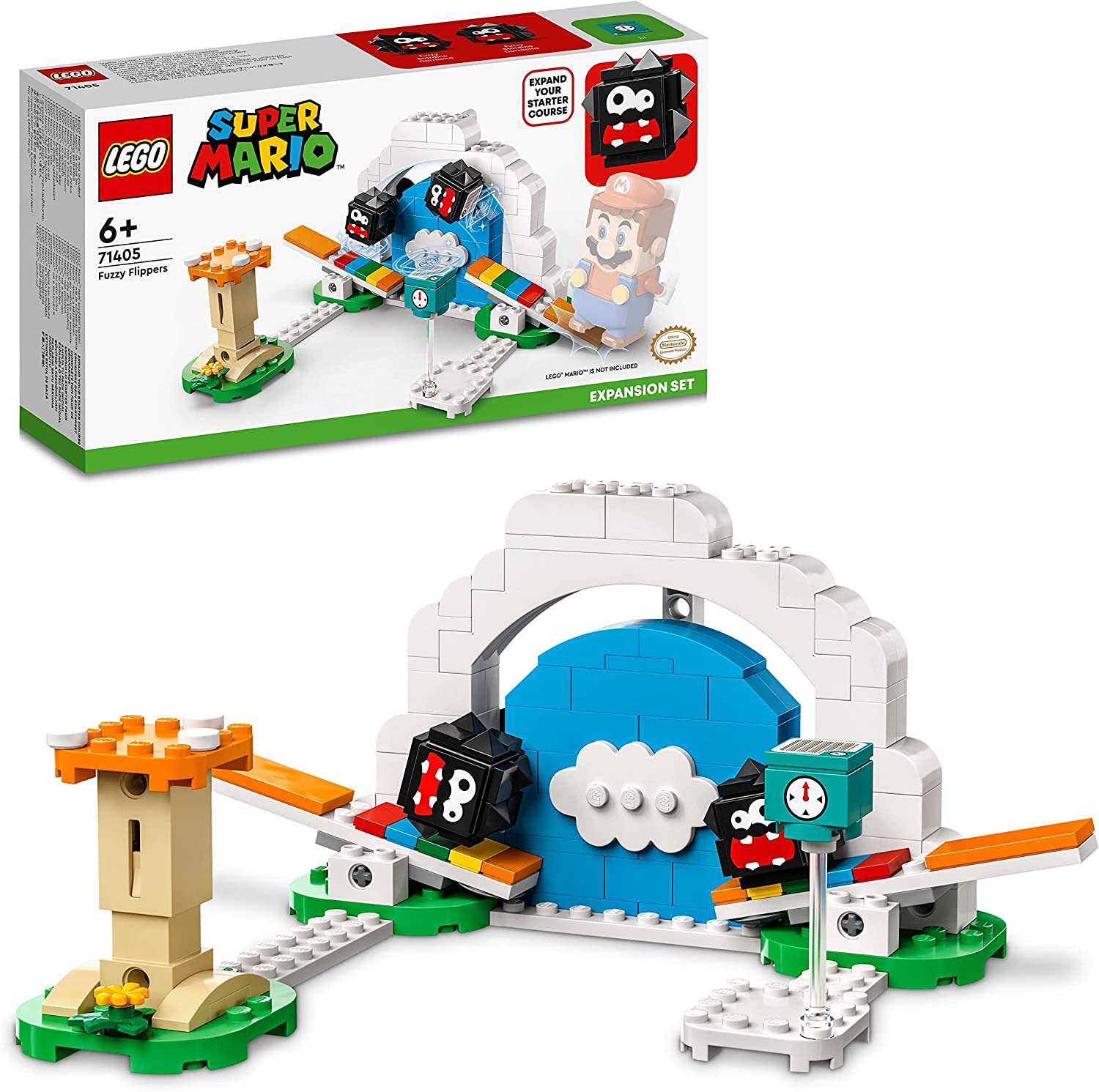 LEGO 71405 Super Mario Fuzzy Flipper - Expansion Set, Toy to Combine with Mario, Luigi or Peach Starter Set