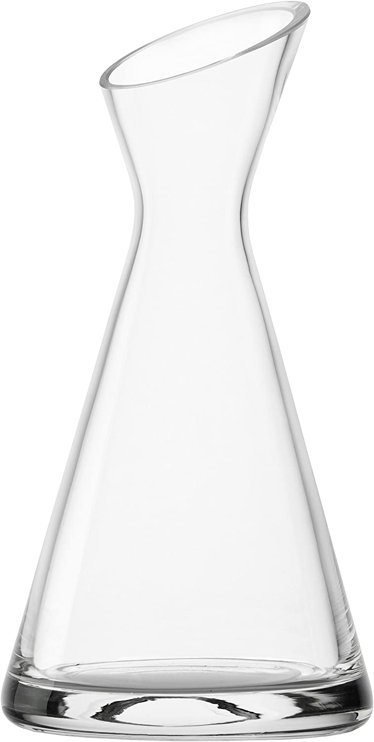 Stölzle Lausitz mouth blown slanted neck carafe 500 ml, dishwasher proof, elegant decanter with a polished edge and incredible stability, real all-rounder for the home