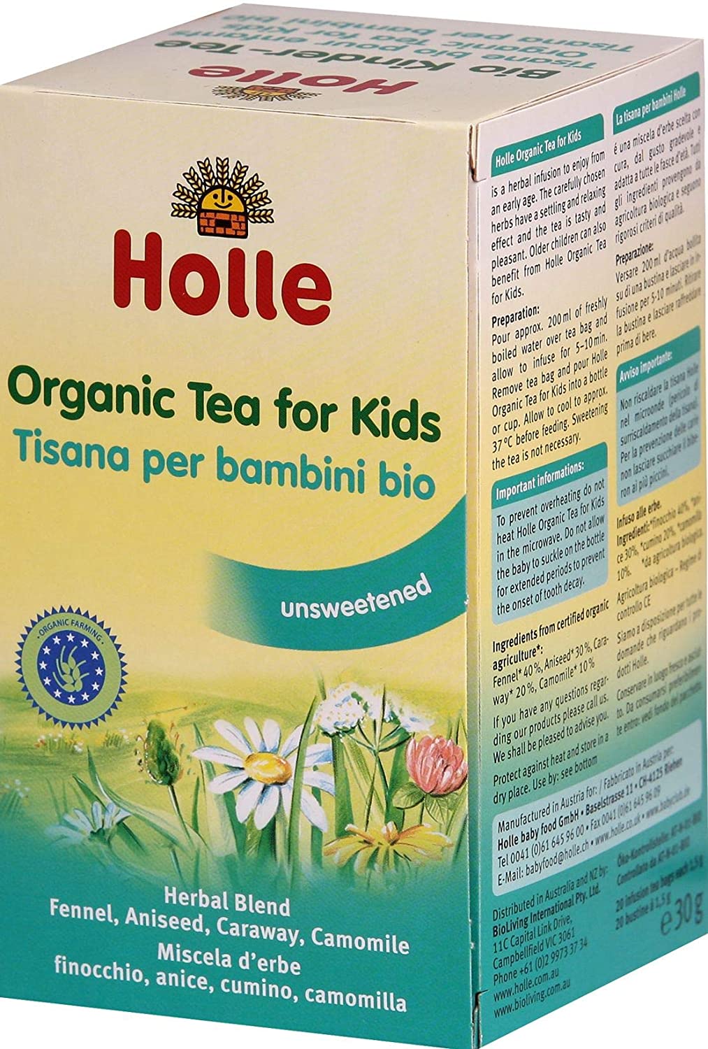 Holle Bio-Kinder-Tee, 3er Pack (3 x 30 g)