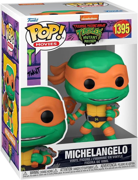Funko Pop! Movies: Teenage Mutant Ninja Turtles (TMNT) Michelangelo - Vinyl Collectible Figure - Gift Idea - Official Merchandise - Toys For Children and Adults - Movies Fans