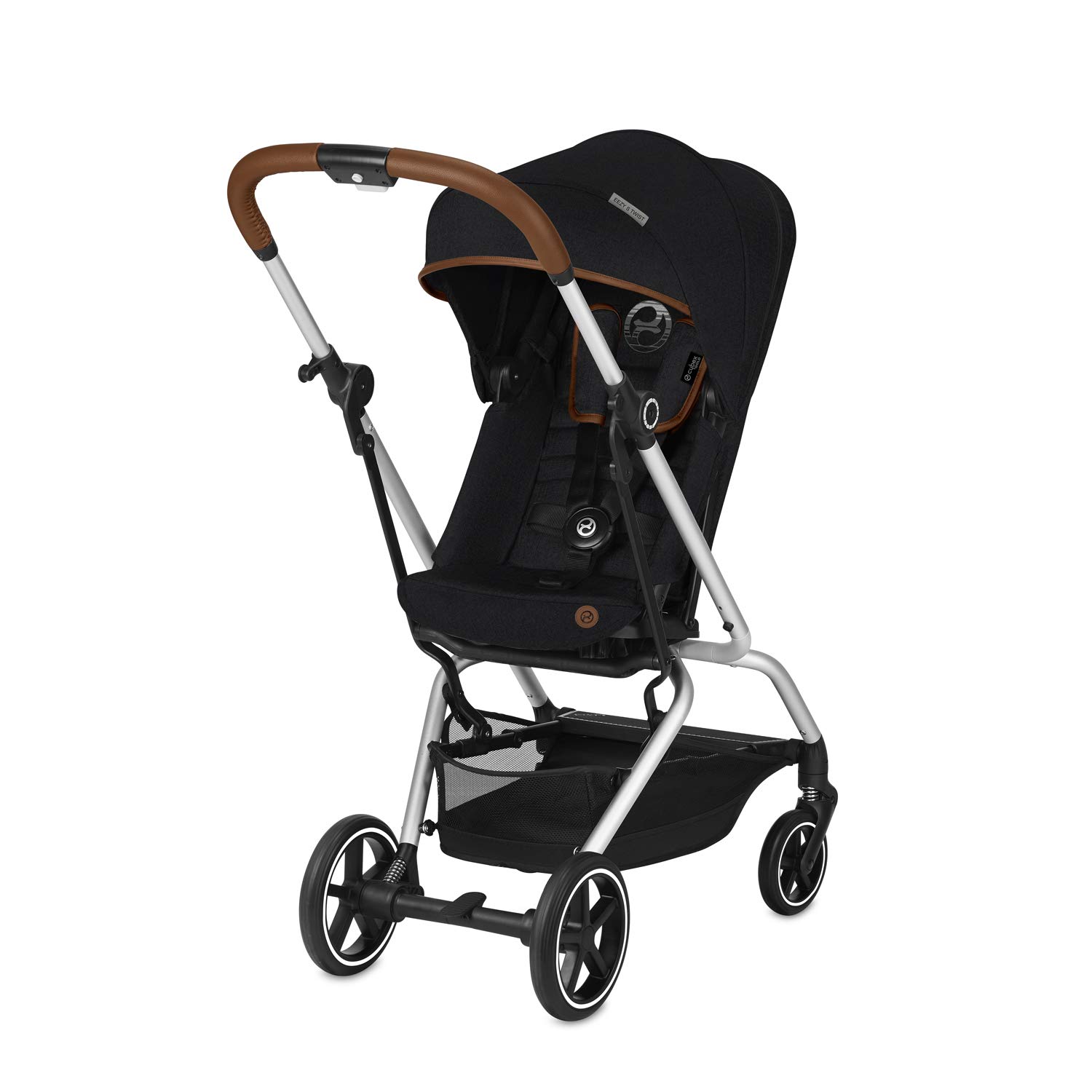 Cybex Gold Buggy Eezy S Twist, 360° rotating seat unit, ultra compact, from birth to 17 kg (approx. 4 years) Denim Collection Lavastone Black