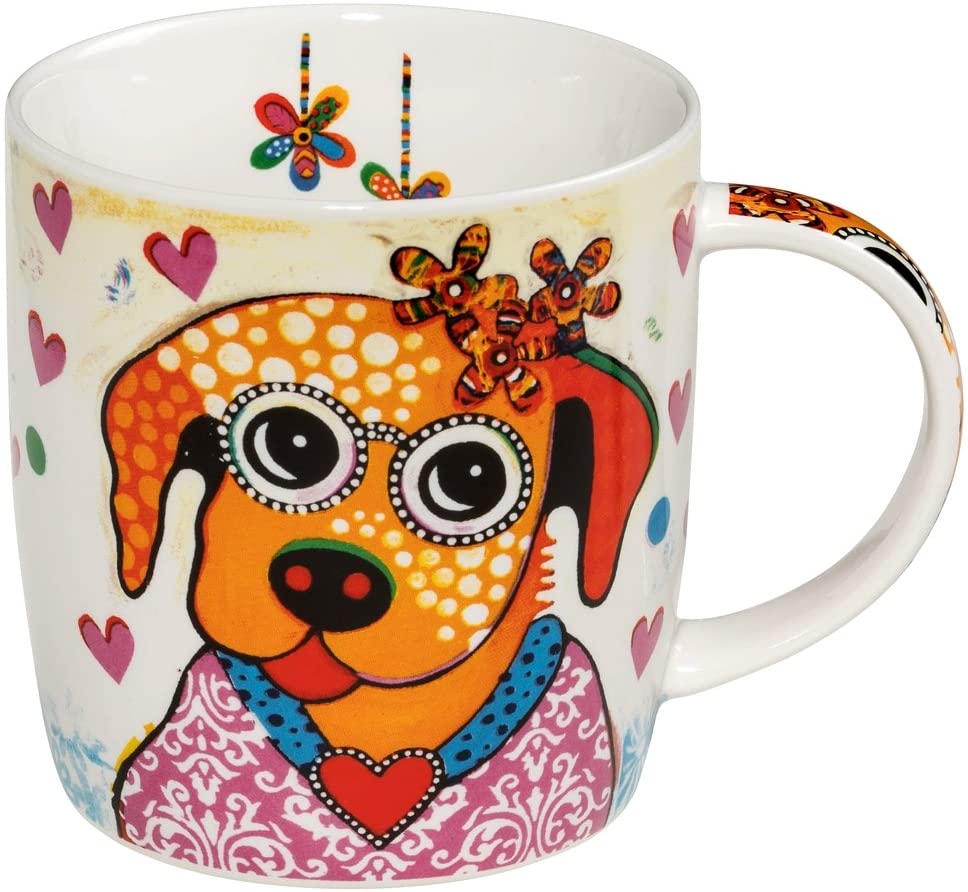 Maxwell & Williams DI0104 Smile Style Posey Porcelain Mug, Multi-Colour, 400 ml, in Gift Box