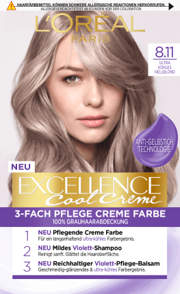 Excellence Hair Color Cool Cream Light Blond 8.11, 1 pc