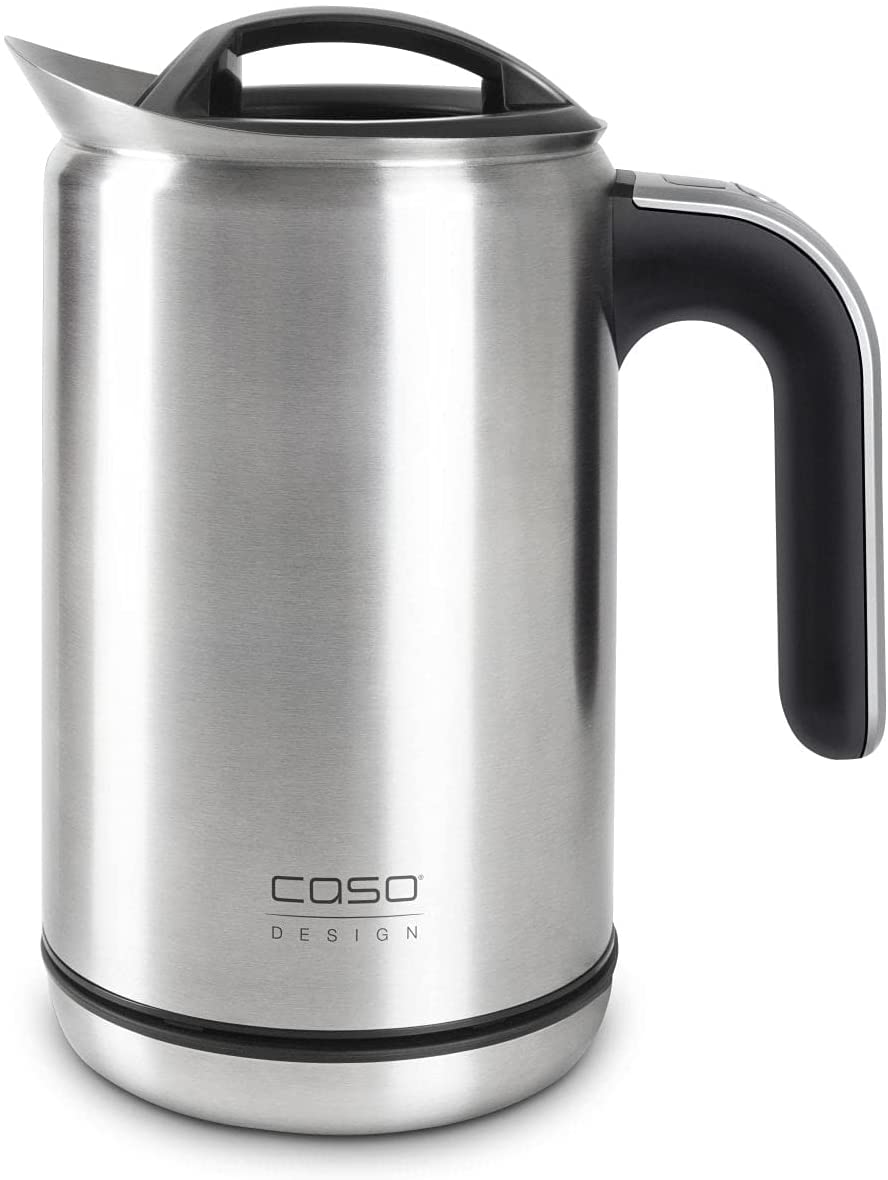 CASO WK Cool Touch, stainless steel kettle with temperature setting, double-walled housing: does not get hot on the outside, economical 1800 watts