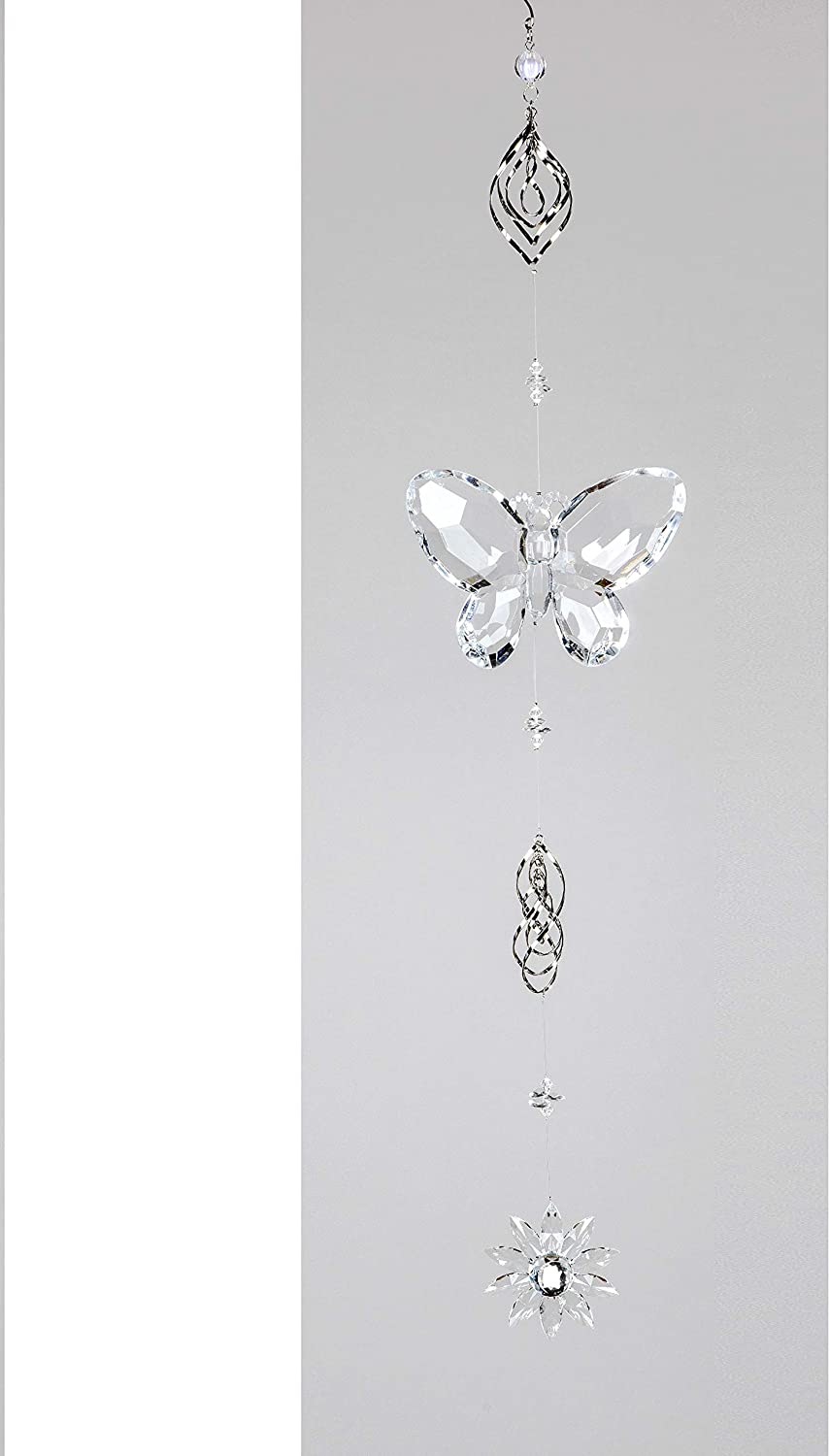 Formano Window Hanger Butterfly Acrylic Elegant Crystal Look 66 Cm Window D