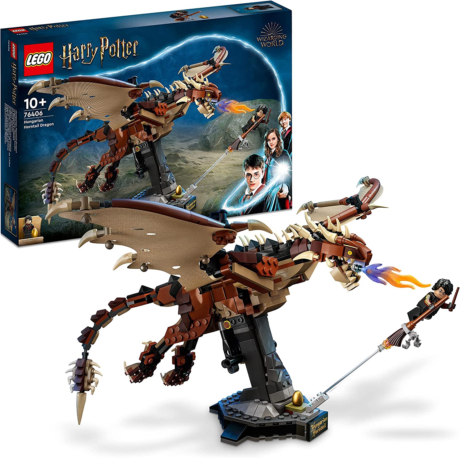 LEGO 76406 Harry Potter Hungarian Horn Tail Dragon Toy Figure from the Wizarding World Fan Item Room Decoration