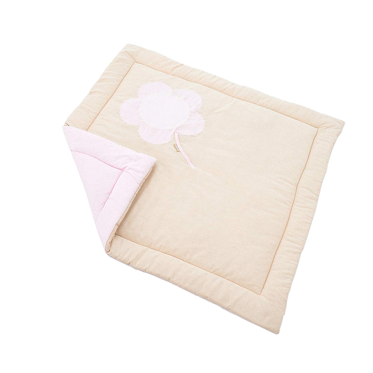 Hoppe Kids Play Blanket for Ida Playpen Fairytale Flower Design Fabric 100% Cotton, Pink, 100 x 100 x 1 cm