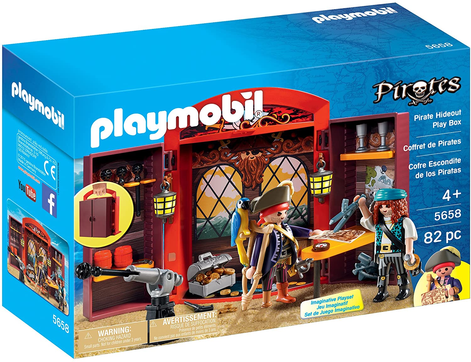 Playmobil Pirates Pirate Hideout Play Box Building Set 5658
