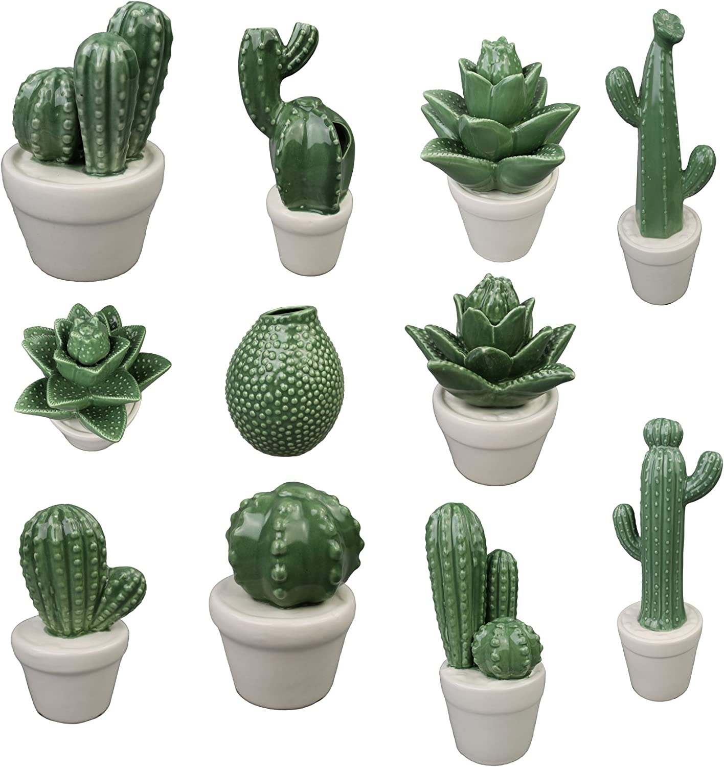 GMMH Ceramic Cactus Cacti Models Available Decorative Vase Ceramic (22-7 Height 12 cm)