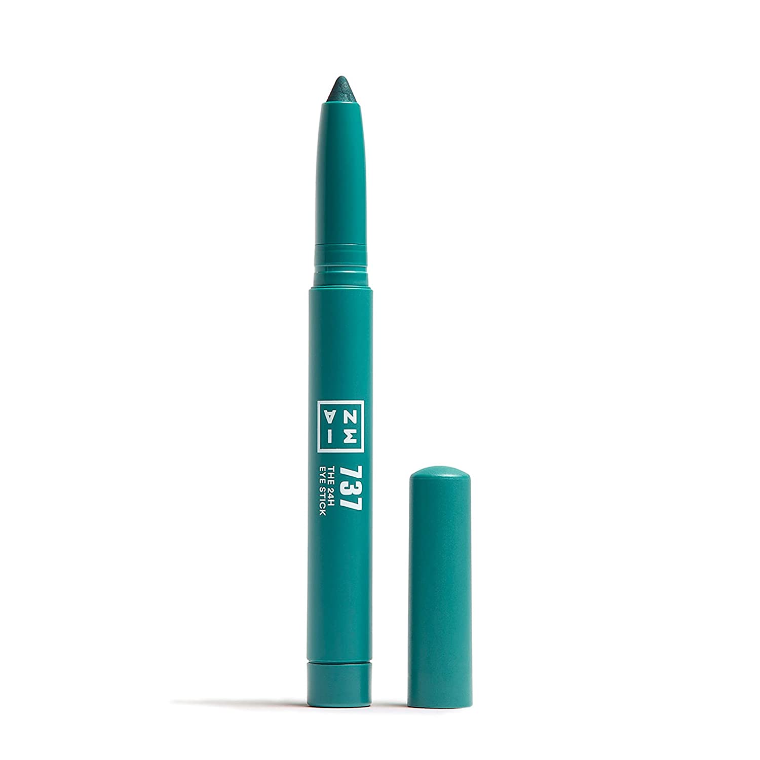 3INA MAKEUP - Vegan - Cruelty Free - The 24H Eye Stick 737 - Green - 24H Waterproof Formula - Creamy Texture - Eyeshadow Pen - Highly Pigmented - Quick Drying - Matte Shimmer Metalic, ‎green