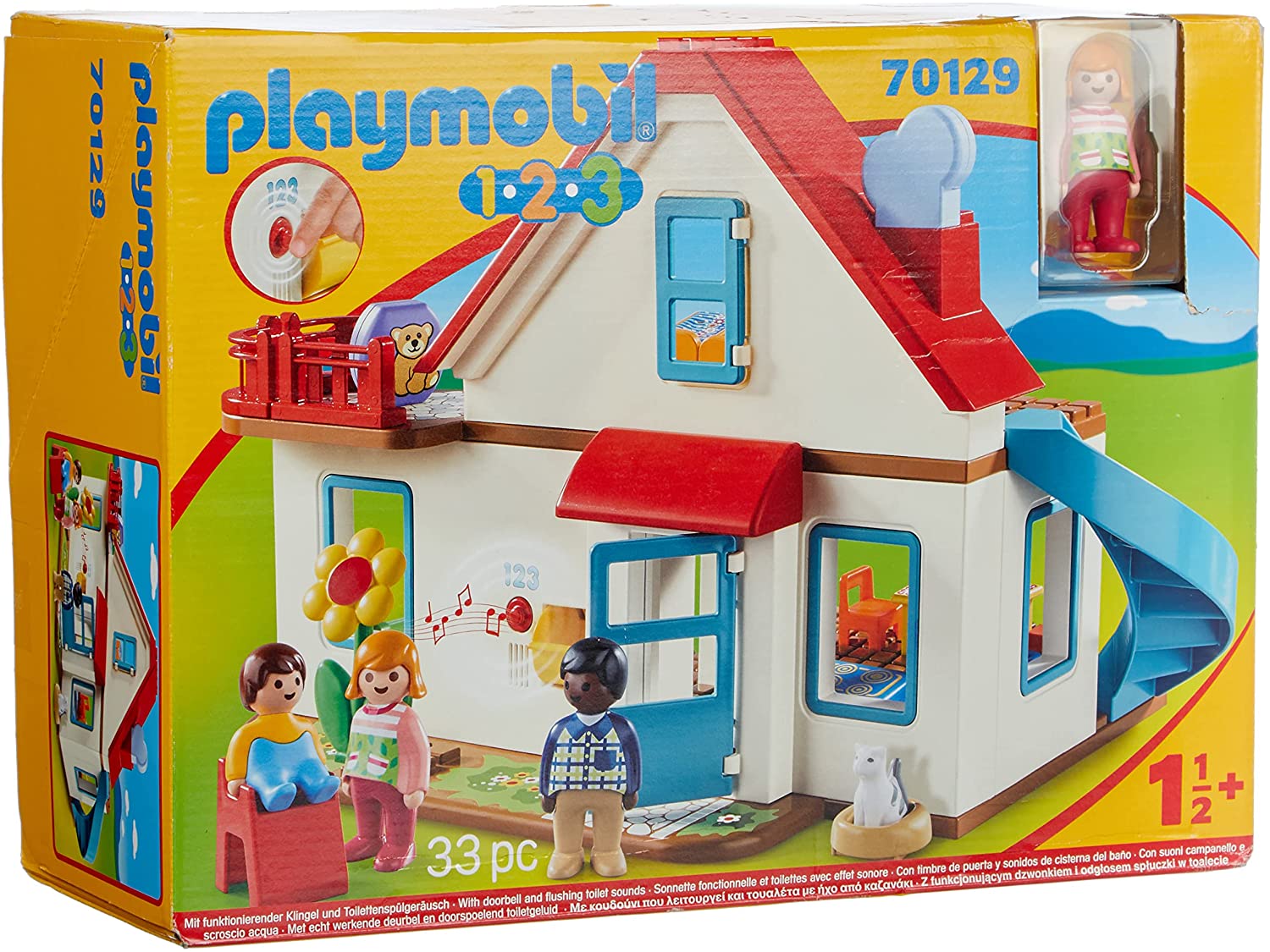Playmobil 1.2.3 70129 detached play house, with working bell and sound effe