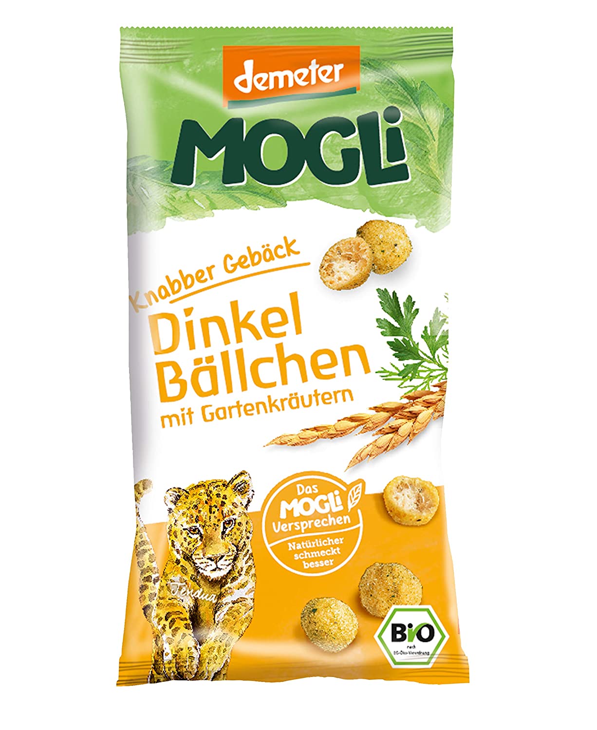 MOGLi Bio (demeter) Dinkelbällchen 10er Pack, (10 x 40g) (Gartenkräuter)