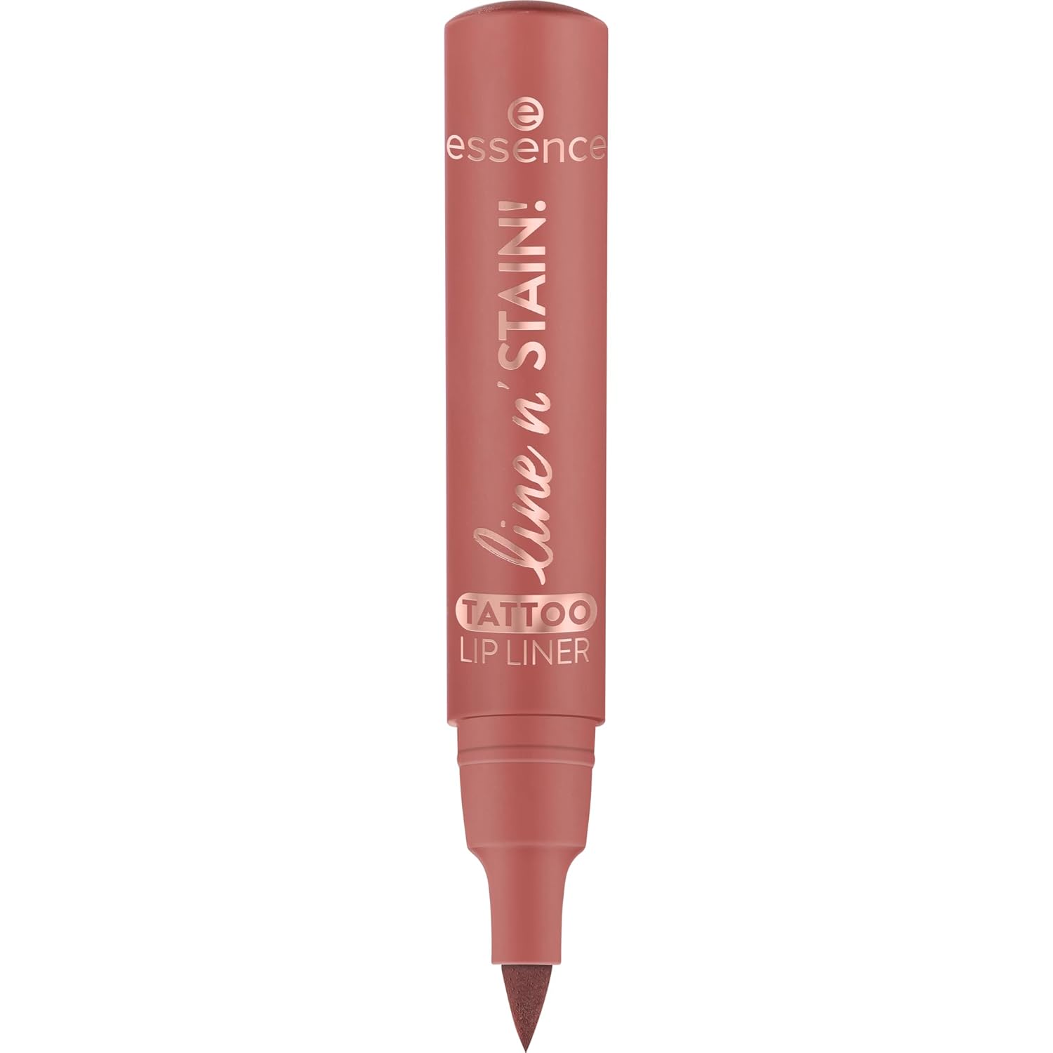 essence line n' STAIN! Tattoo Lip Liner, No. 02, Brown, Long-Lasting, Defining, Coloring Effect, Color-Intensive, Vegan, No Perfume, No Alcohol, No Parabens, Pack of 3 (3 x 2.5 ml)