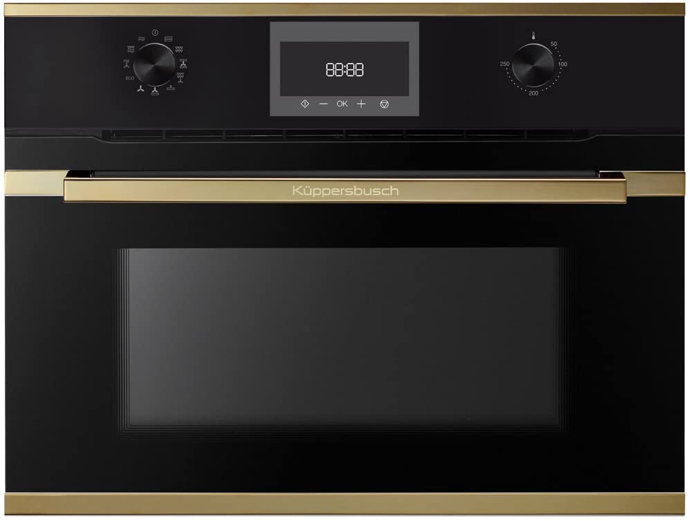 Küppersbusch cm6330.0s4 Built-in Microwave Oven, Glass/Metal Black – Gold Kit Enclosed