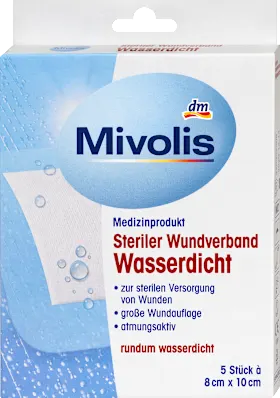 Sterile wound dressing waterproof, 5 pcs