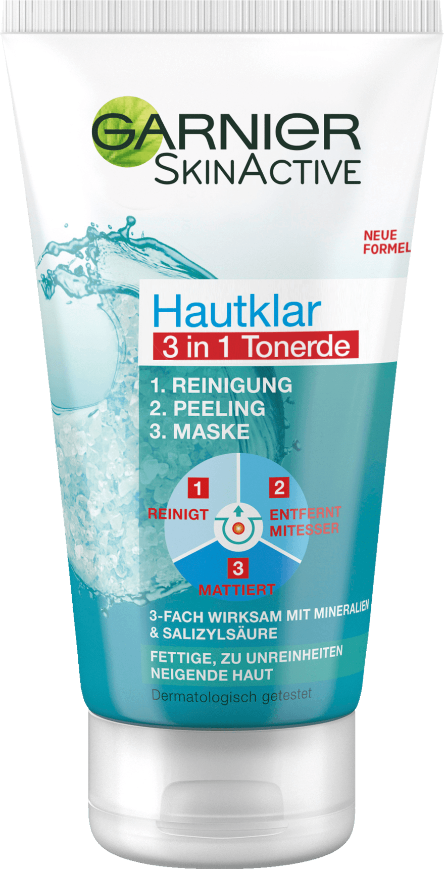 Garnier Hautklar Skin Clear 3-In-1 Clay, 150 Ml