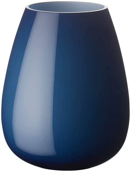 Villeroy & Boch Villeroy and Boch Drop Midnight Sky Vase, 18.6 cm, Glass, Blue