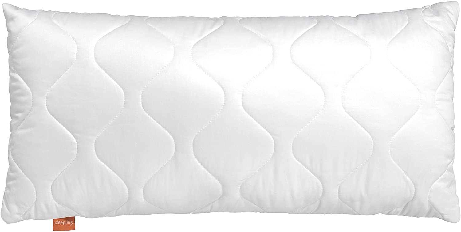 Sleepling 190001-P Basic 100 Microfibre Pillow in White, White, 40 x 50