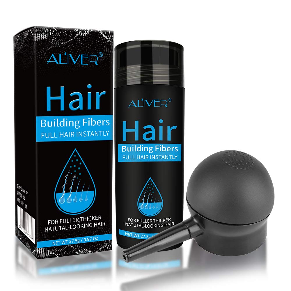 Moulis Hair Powder, Keratin Hair Fibres with Applicator, Professional Quality Fibr, ‎black